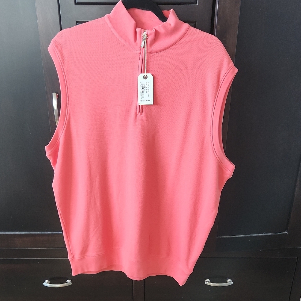 Peter Millar Coral Sleeveless Golf Vest